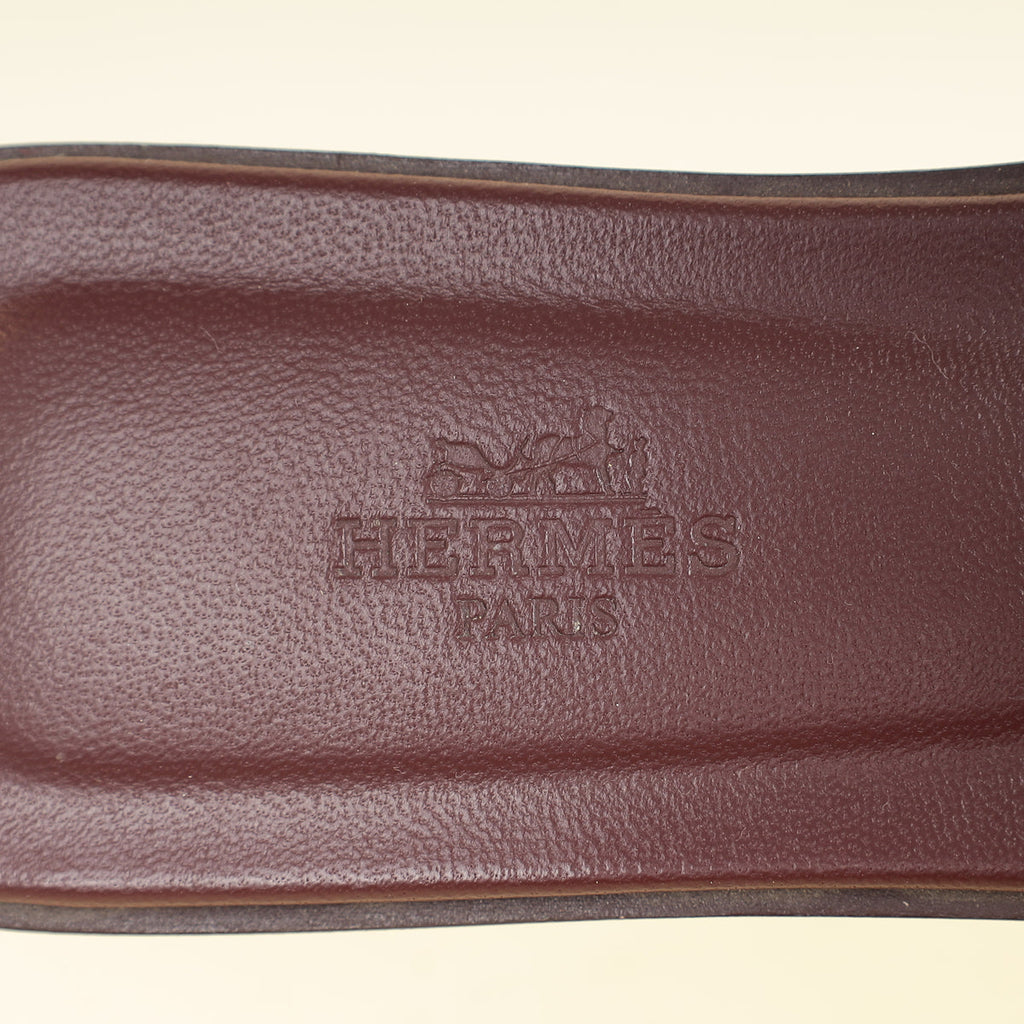 Hermes Rouge H Oran Sandal 37