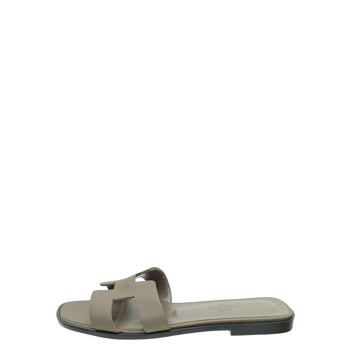 Hermes Gris Etain Oran Sandal 37