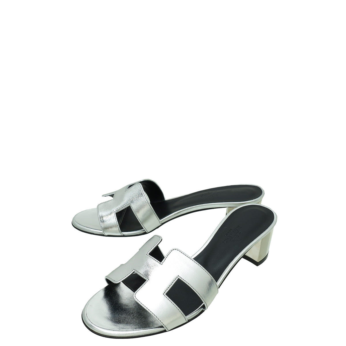 Hermes Gris Argenté Oasis Sandal 37