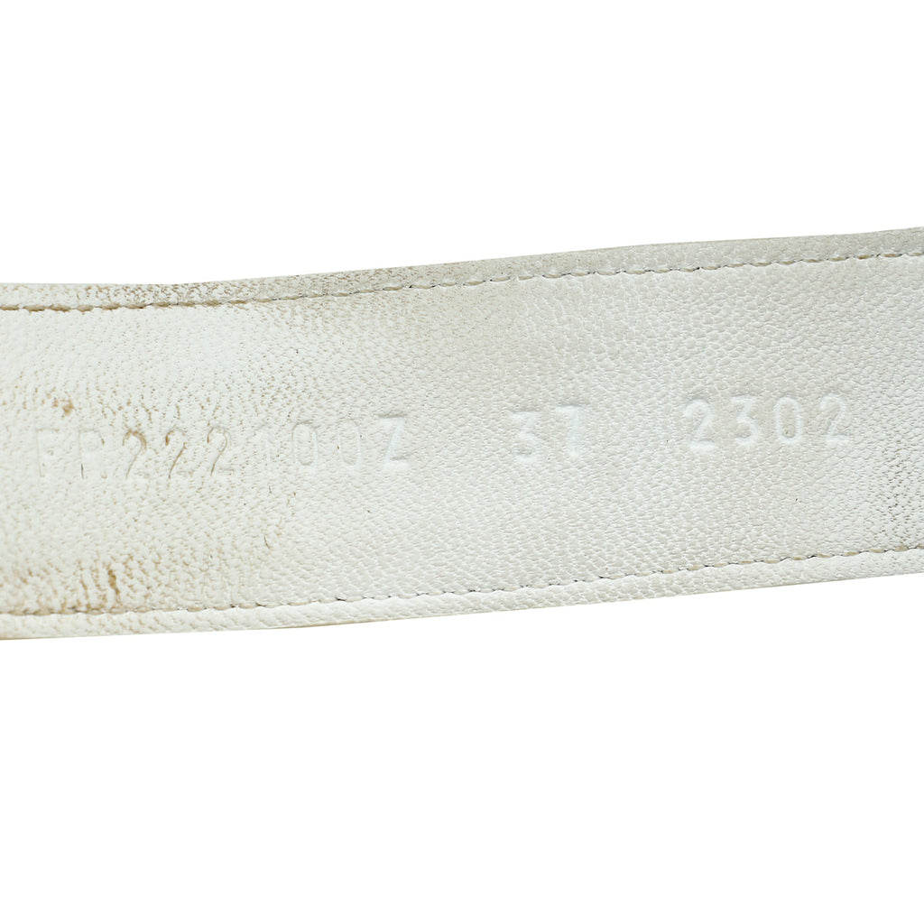 Hermes White Chypre Sandals 37