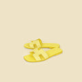 Hermes Lime Oran Sandals 37