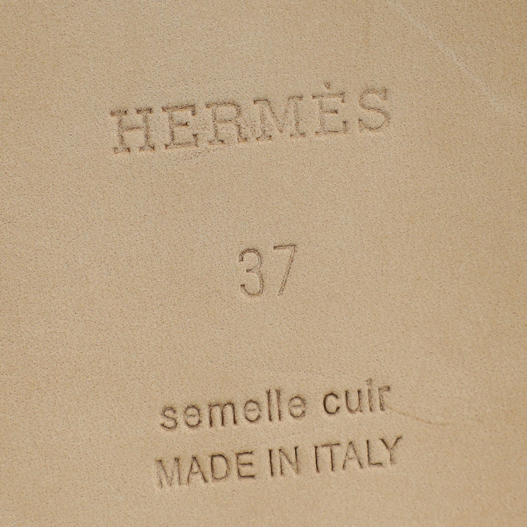 Hermes Rose Porcelaine Santorini Sandal 37