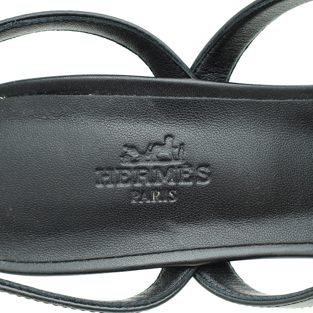 Hermes Black Glamour 95 Sandal 37
