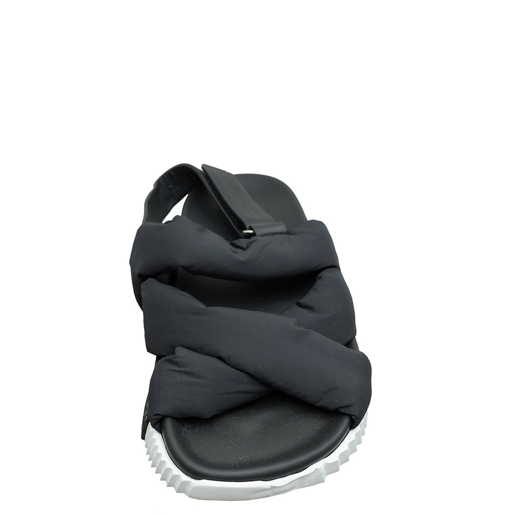 Hermes Noir Electric Sandal 37