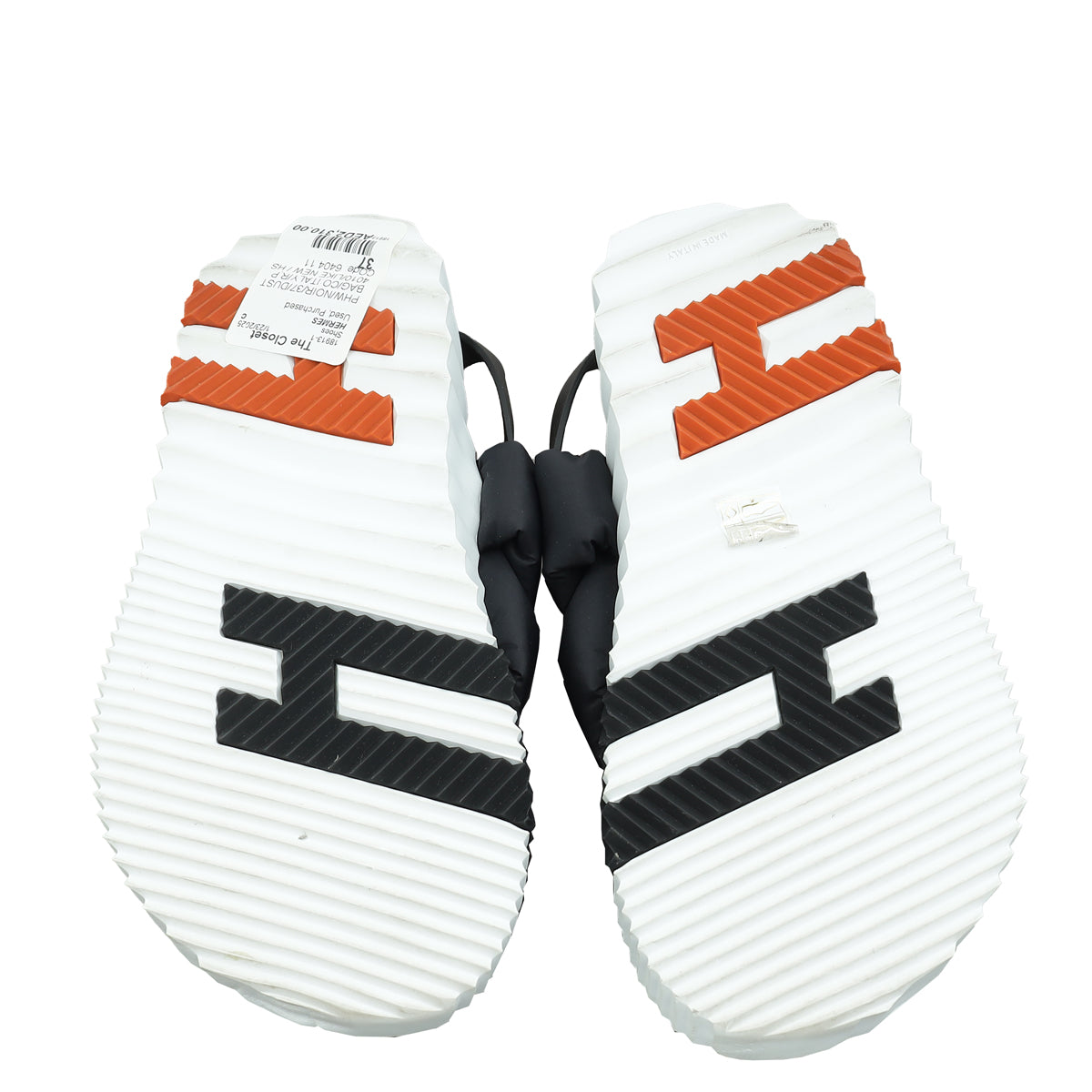 Hermes Noir Electric Sandal 37