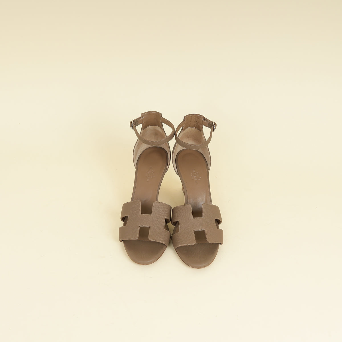 Hermes Etoupe Legend Sandals 37