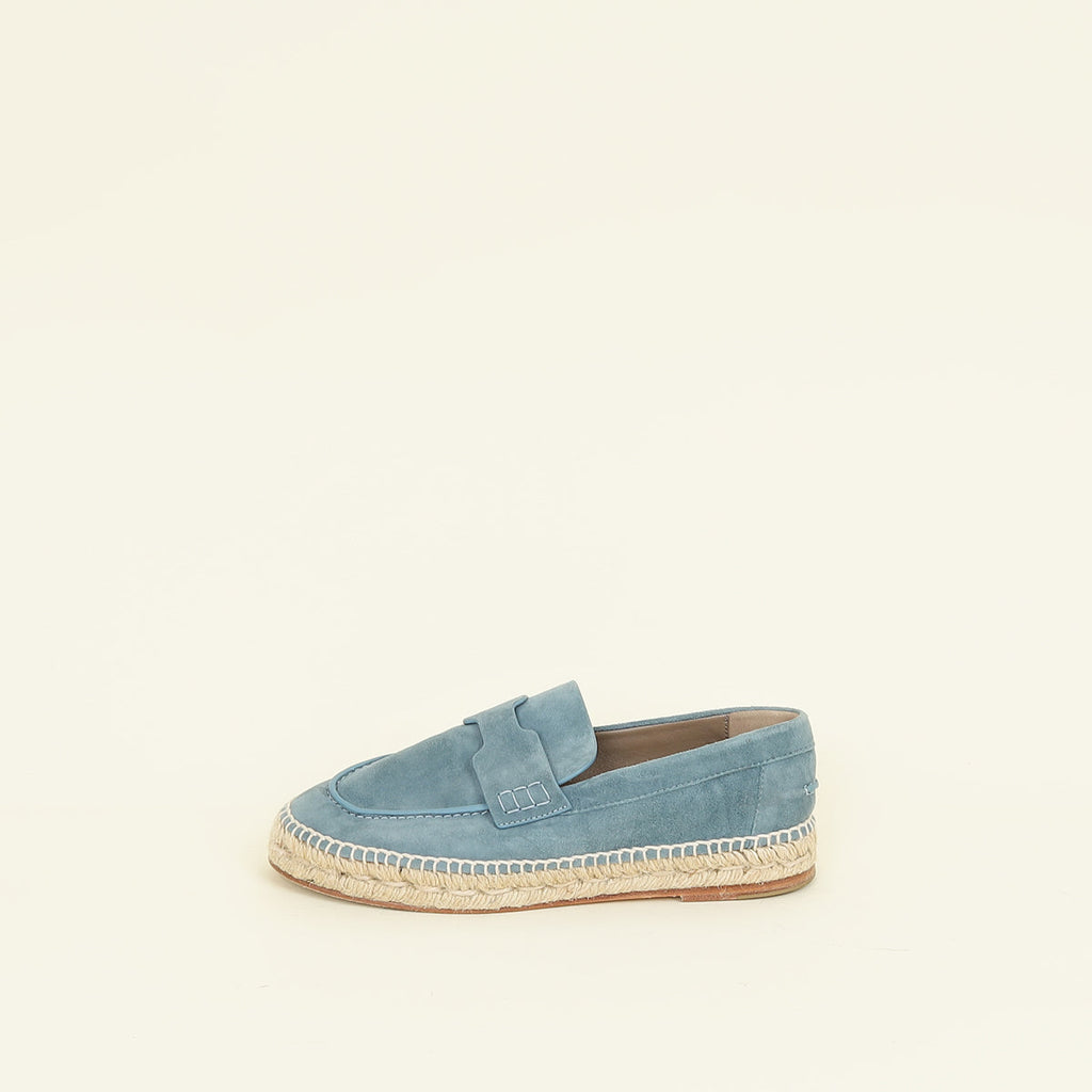 Hermes Blue Grignon Trip Espadrille 37