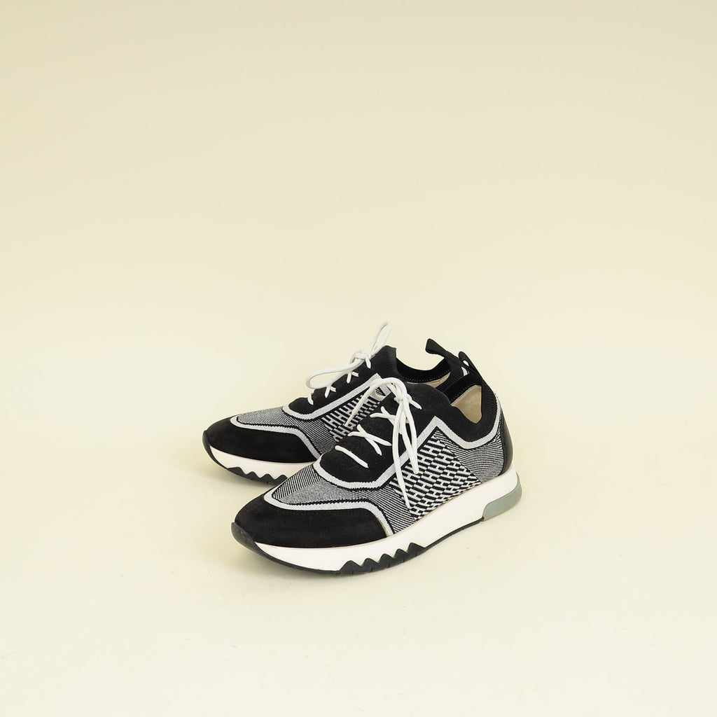 Hermes Black Addict Sneakers 37