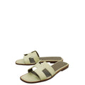 Hermes Vanille Matte Alligator Oran Sandal 37