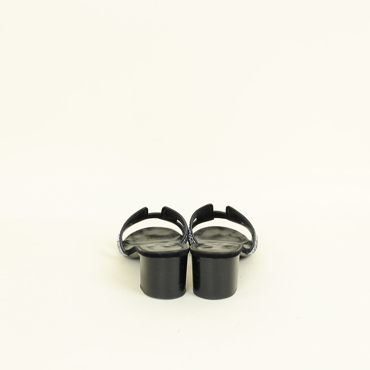 Hermes Noir Oasis Sandals 37