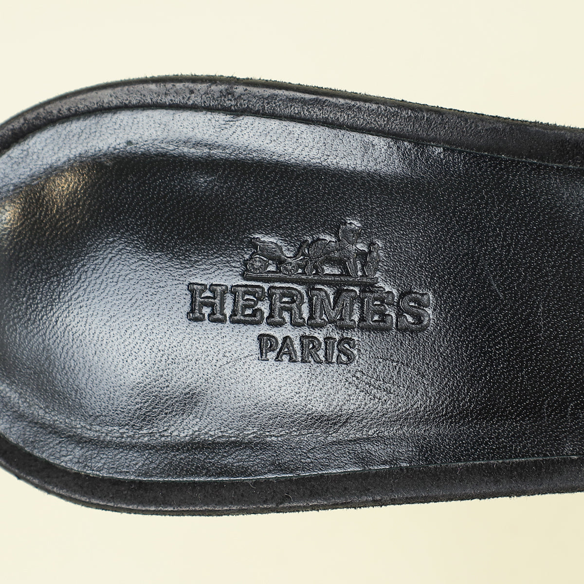 Hermes Noir Oasis Sandals 37