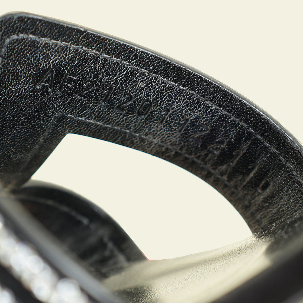 Hermes Noir Oasis Sandals 37