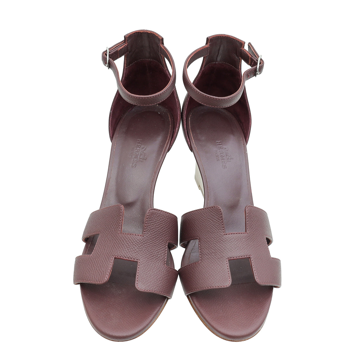 Hermes Bordeaux Legend Sandal 37