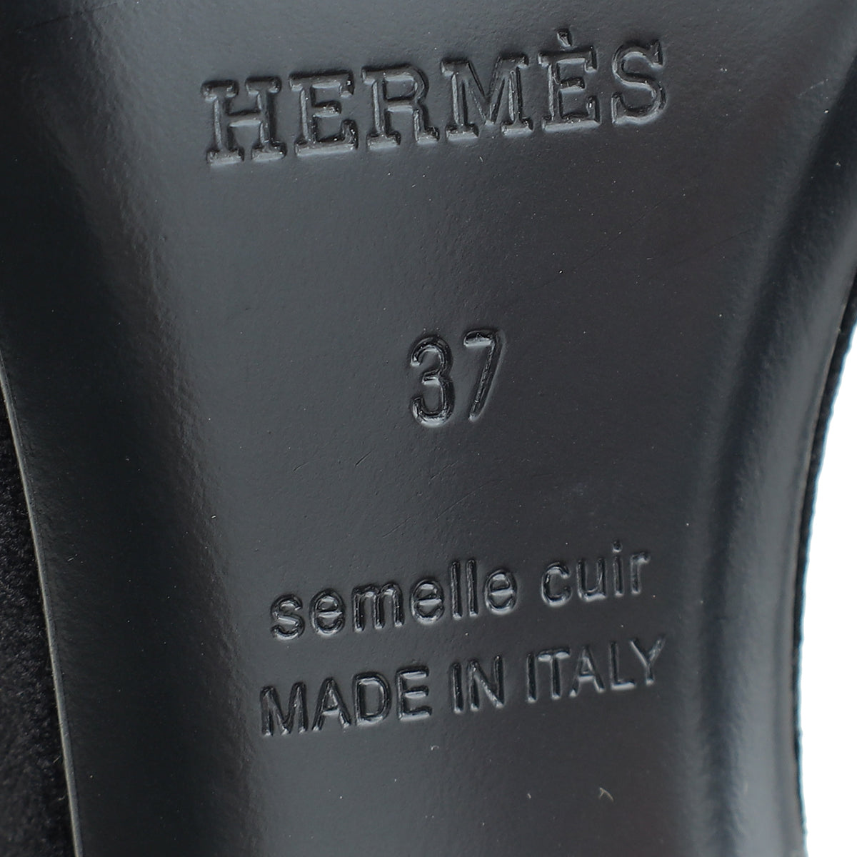 Hermes Black Velvet Judy 70 Sandal 37