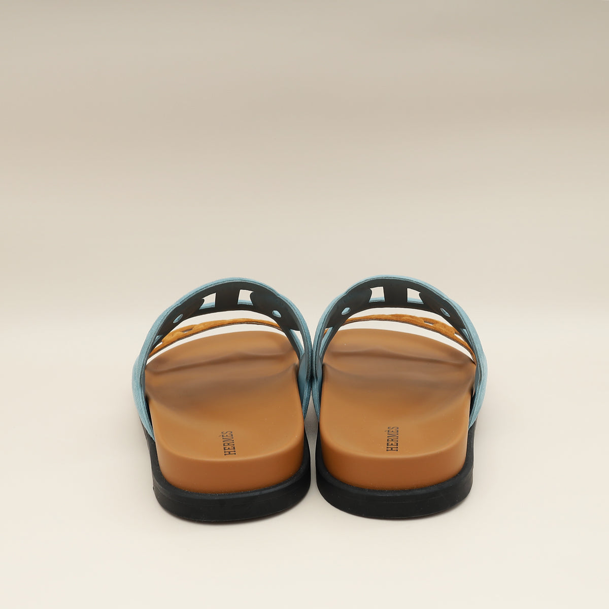 Hermes Bicolor Suede Goatskin Extra Sandal 37