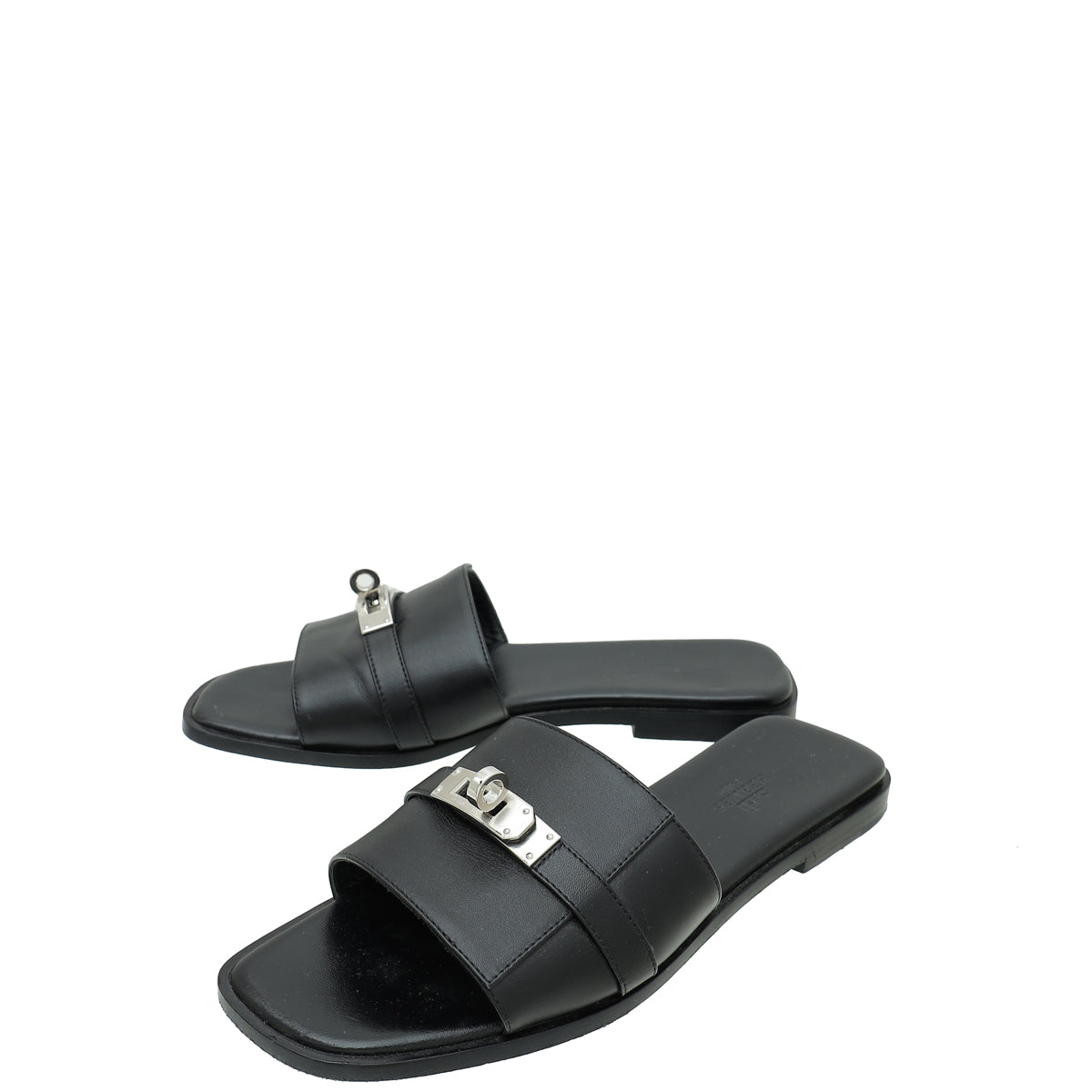 Hermes Noir Gabriel Sandal 37