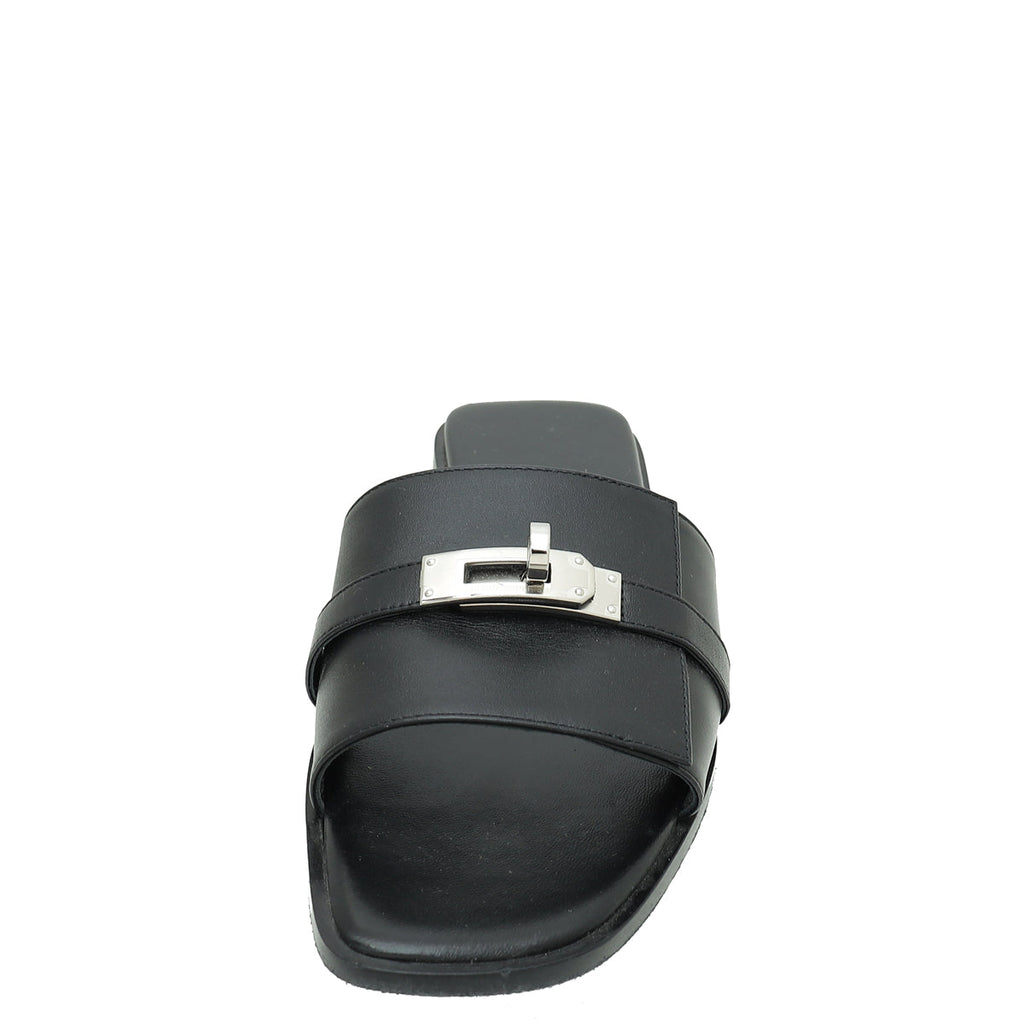 Hermes Noir Gabriel Sandal 37