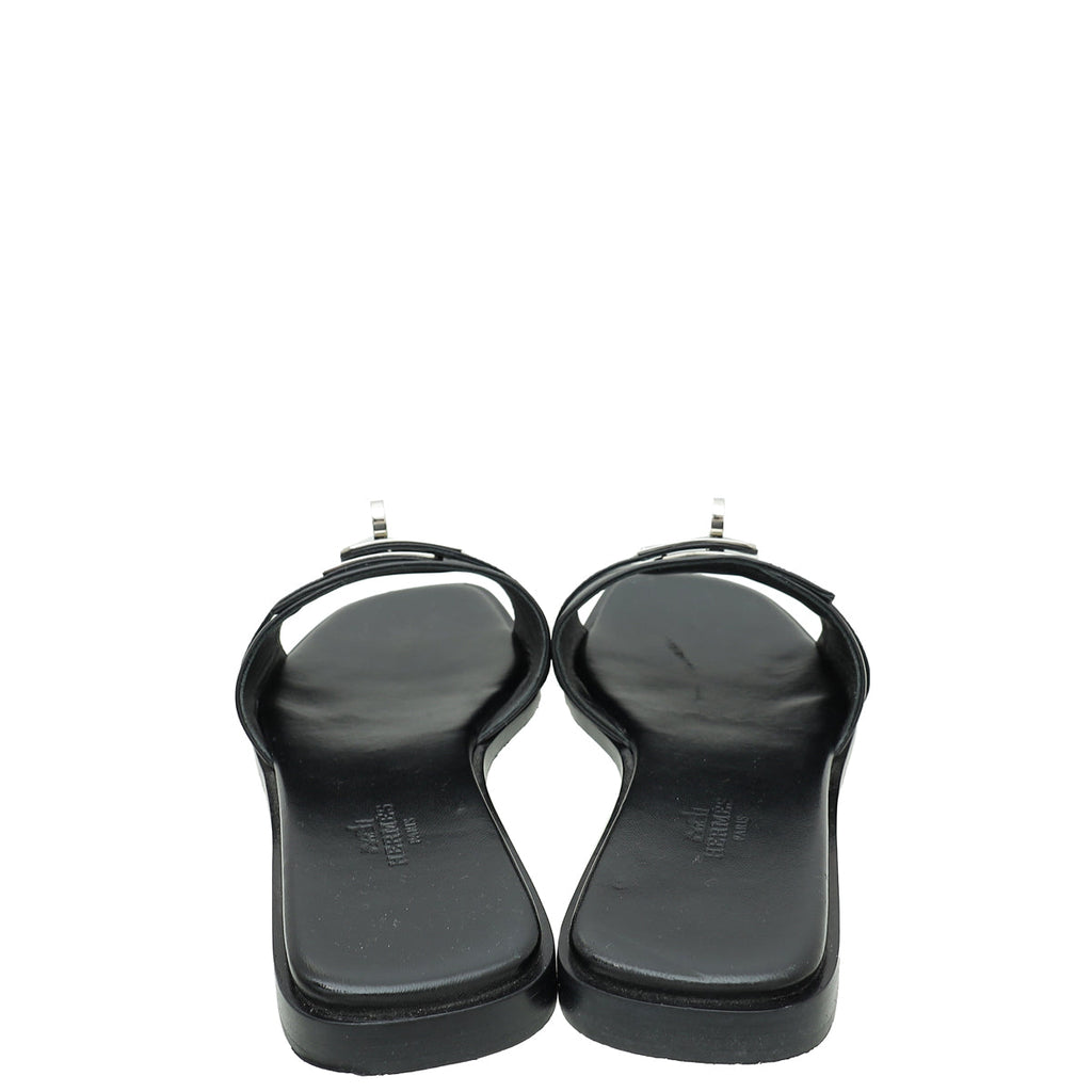 Hermes Noir Gabriel Sandal 37