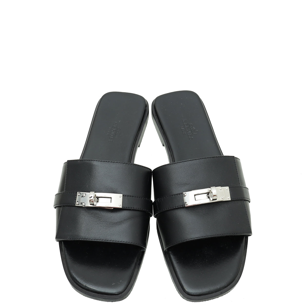 Hermes Noir Gabriel Sandal 37