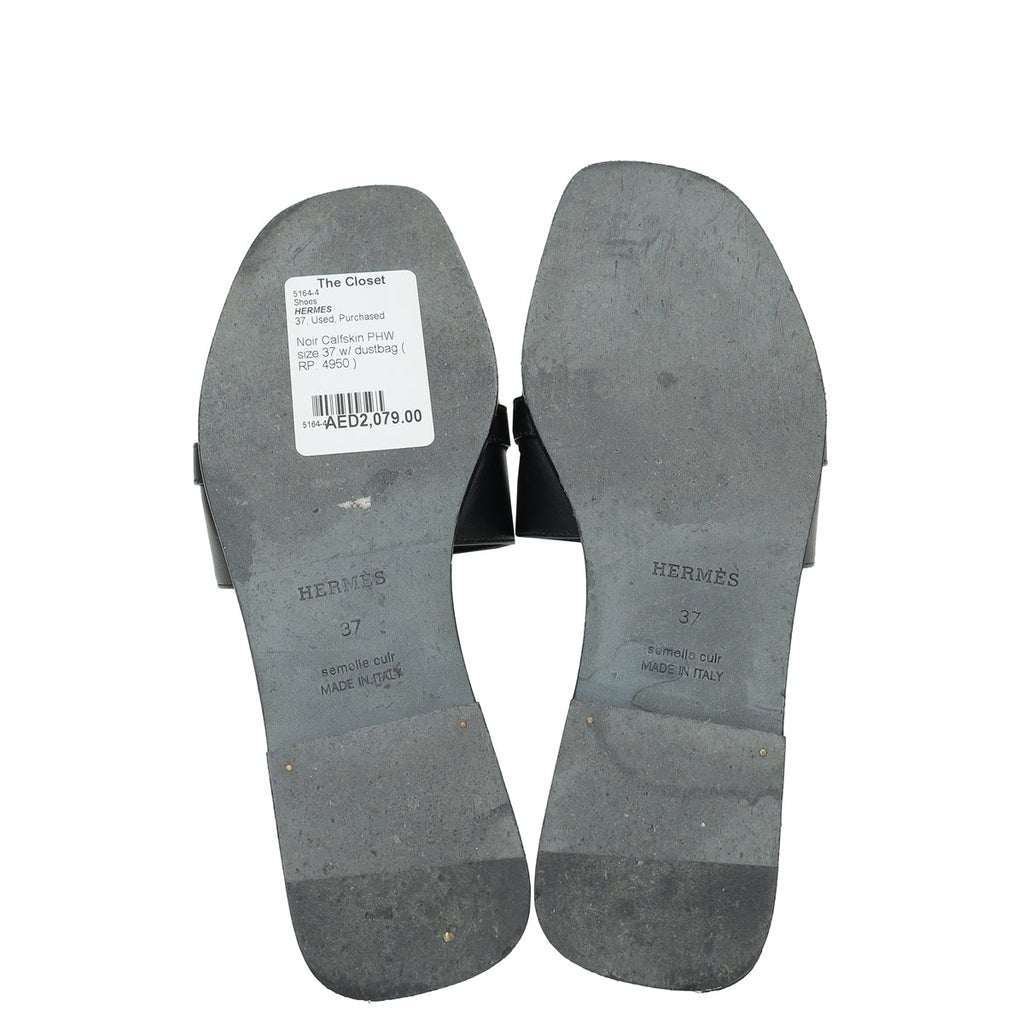 Hermes Noir Gabriel Sandal 37