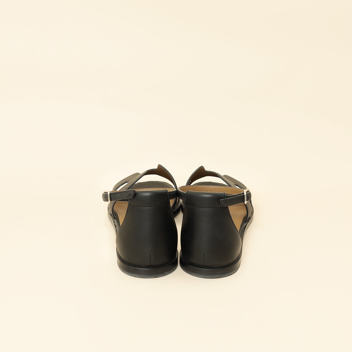 Hermes Noir Santorini Sandal 37
