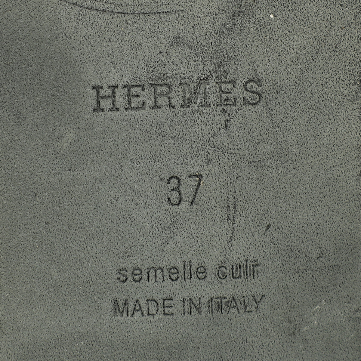 Hermes Noir Santorini Sandal 37