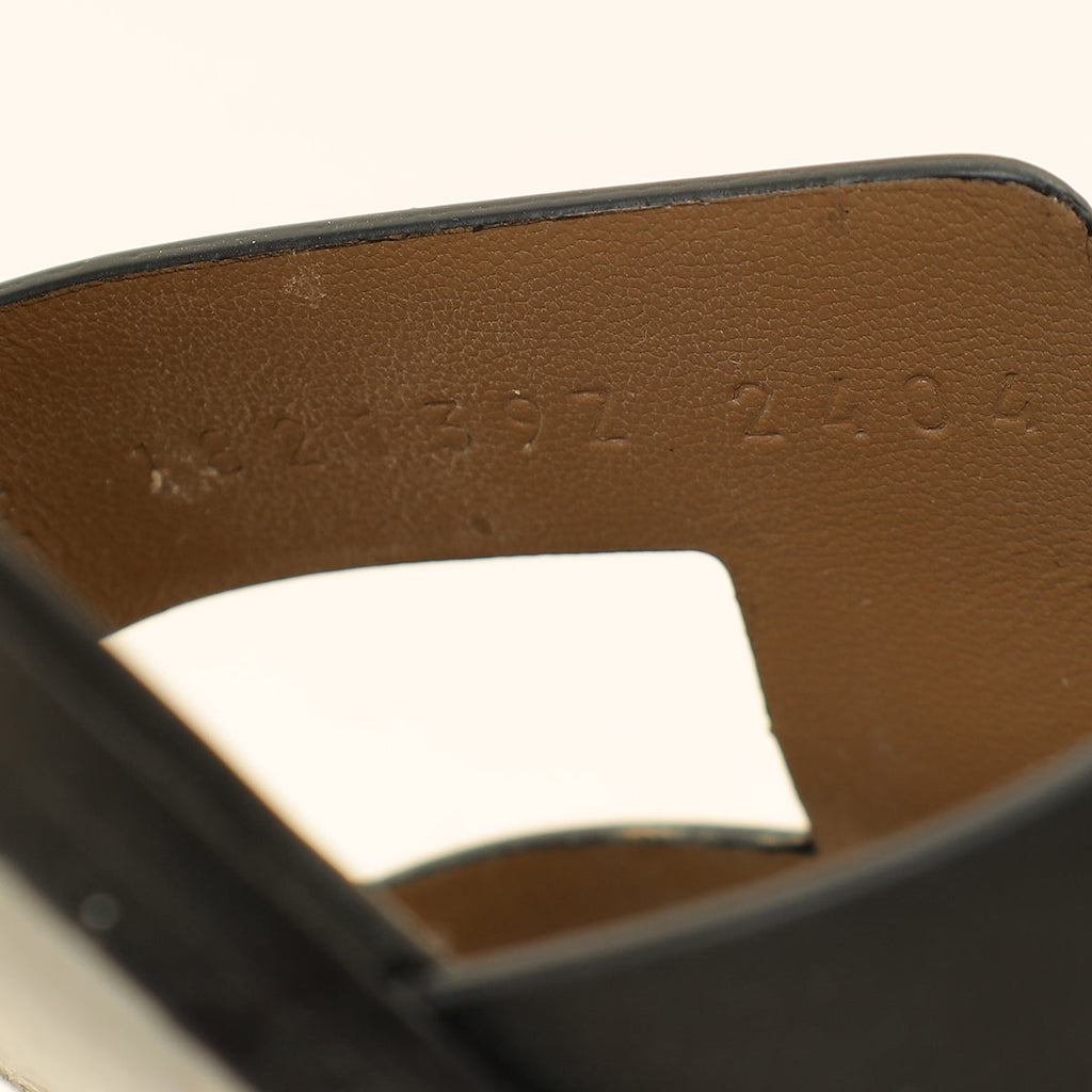 Hermes Noir Santorini Sandal 37