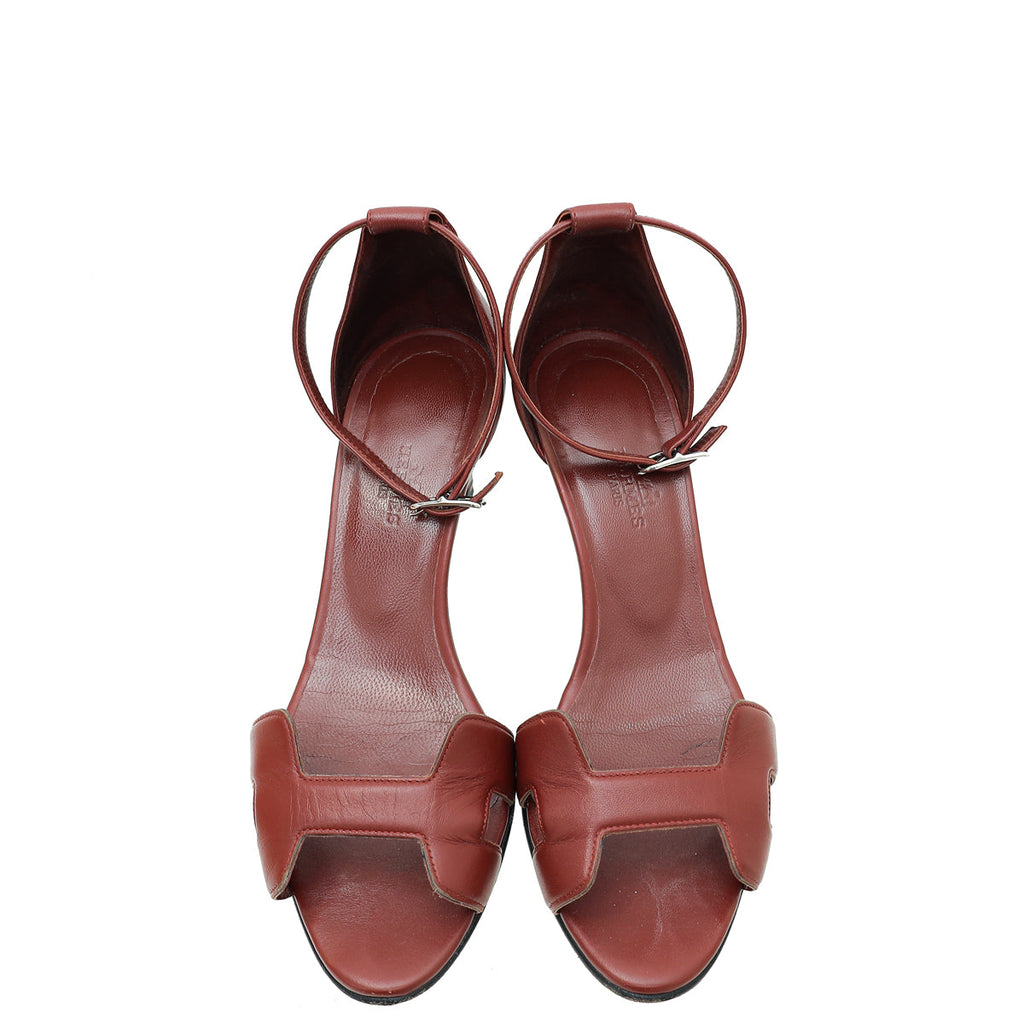 Hermes Red Premiere 70 Sandal 37