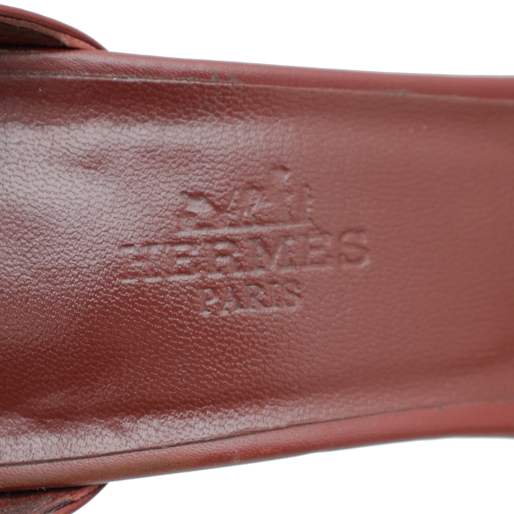 Hermes Red Premiere 70 Sandal 37