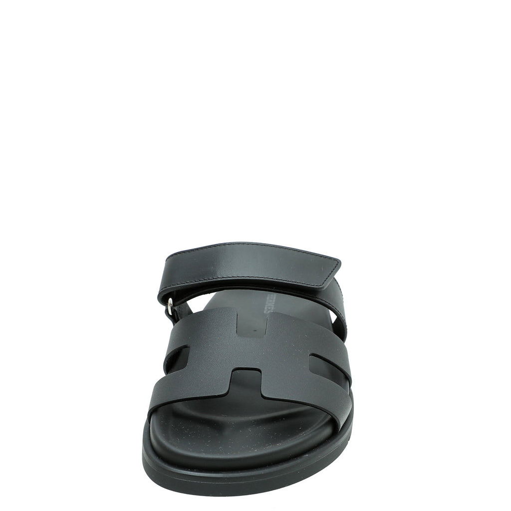 Hermes Noir Chypre Sandal 37