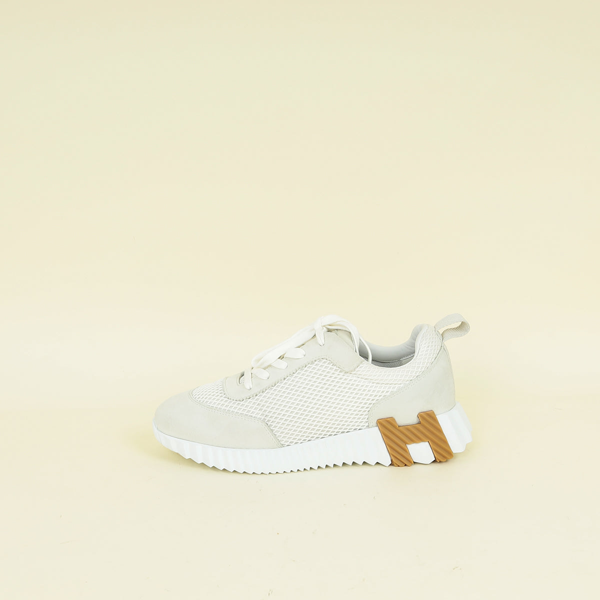 Hermes Blanc Bouncing Sneaker 38.5