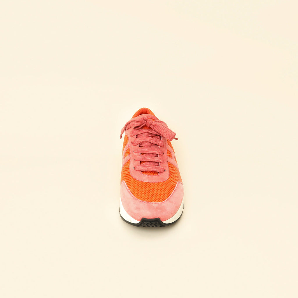 Hermes Bicolor Suede Mesh Starter Sneaker 38.5