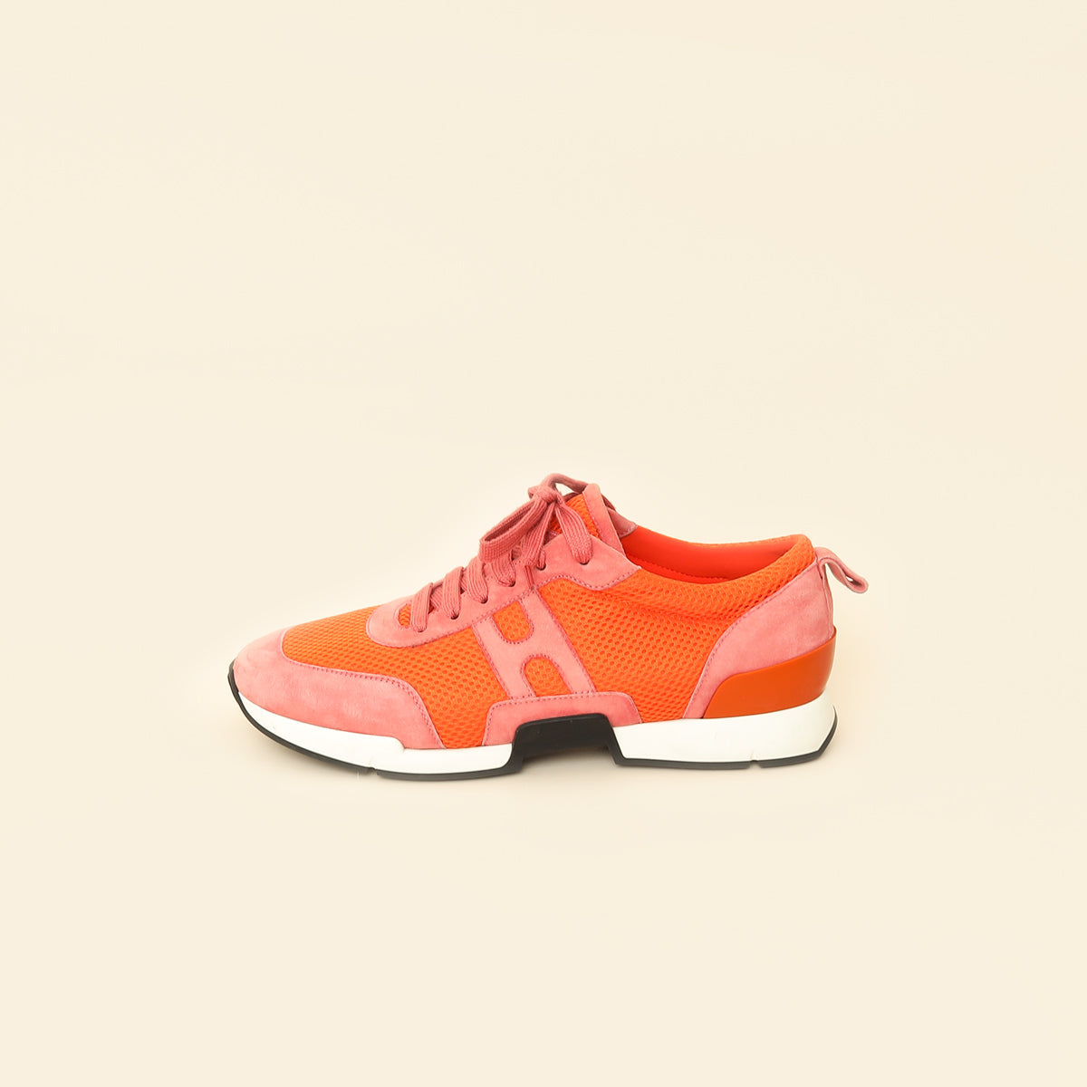 Hermes Bicolor Suede Mesh Starter Sneaker 38.5