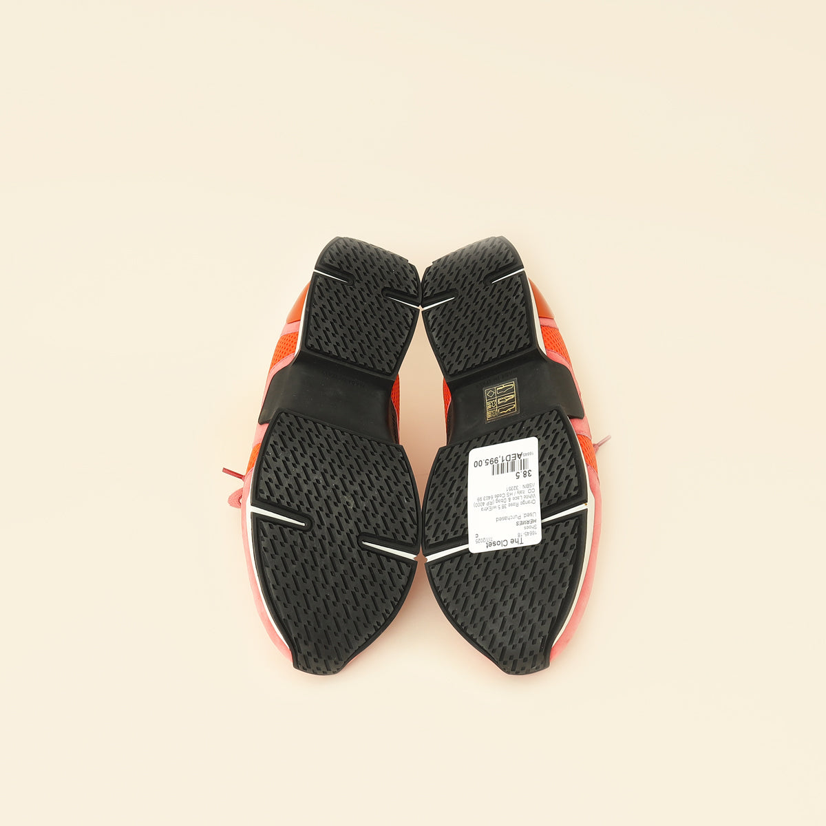 Hermes Bicolor Suede Mesh Starter Sneaker 38.5