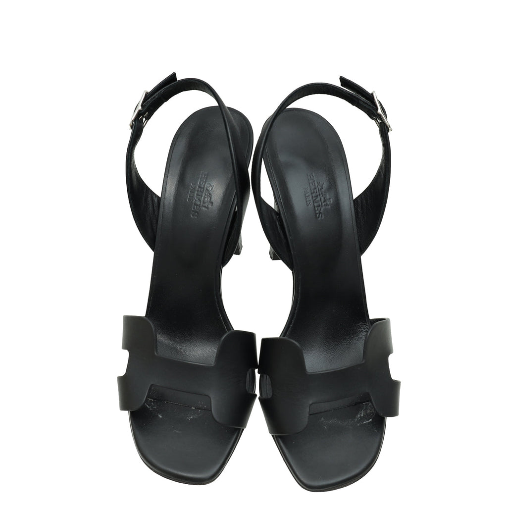 Hermes Noir Holy 105 Sandal 38.5