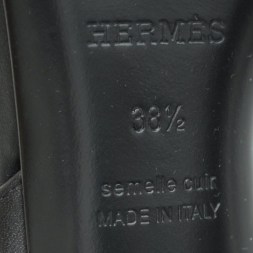 Hermes Noir Holy 105 Sandal 38.5
