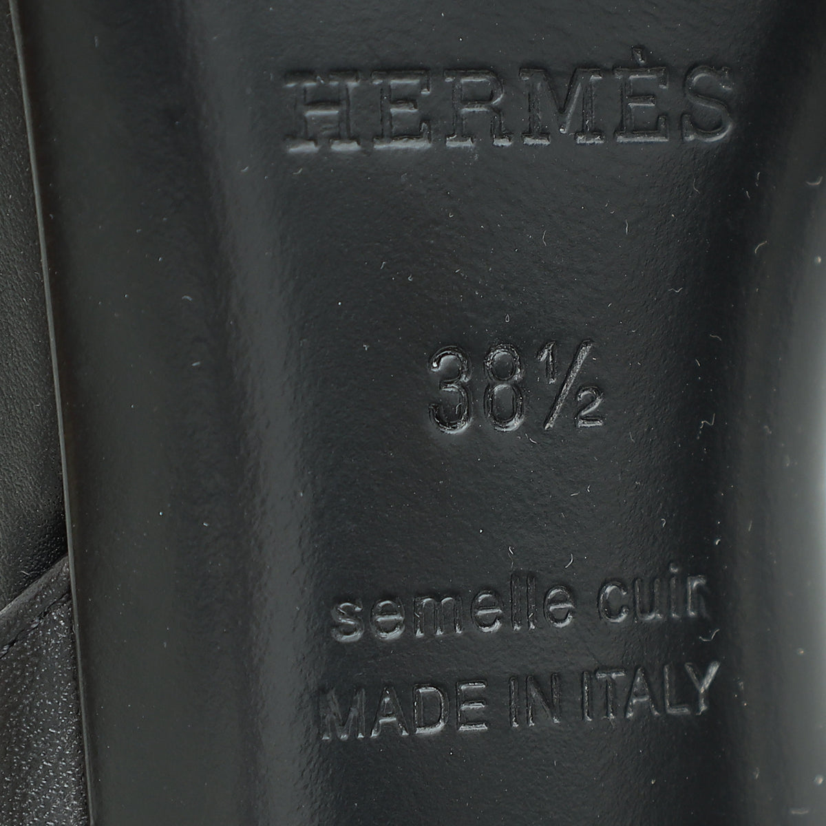 Hermes Noir Holy 105 Sandal 38.5