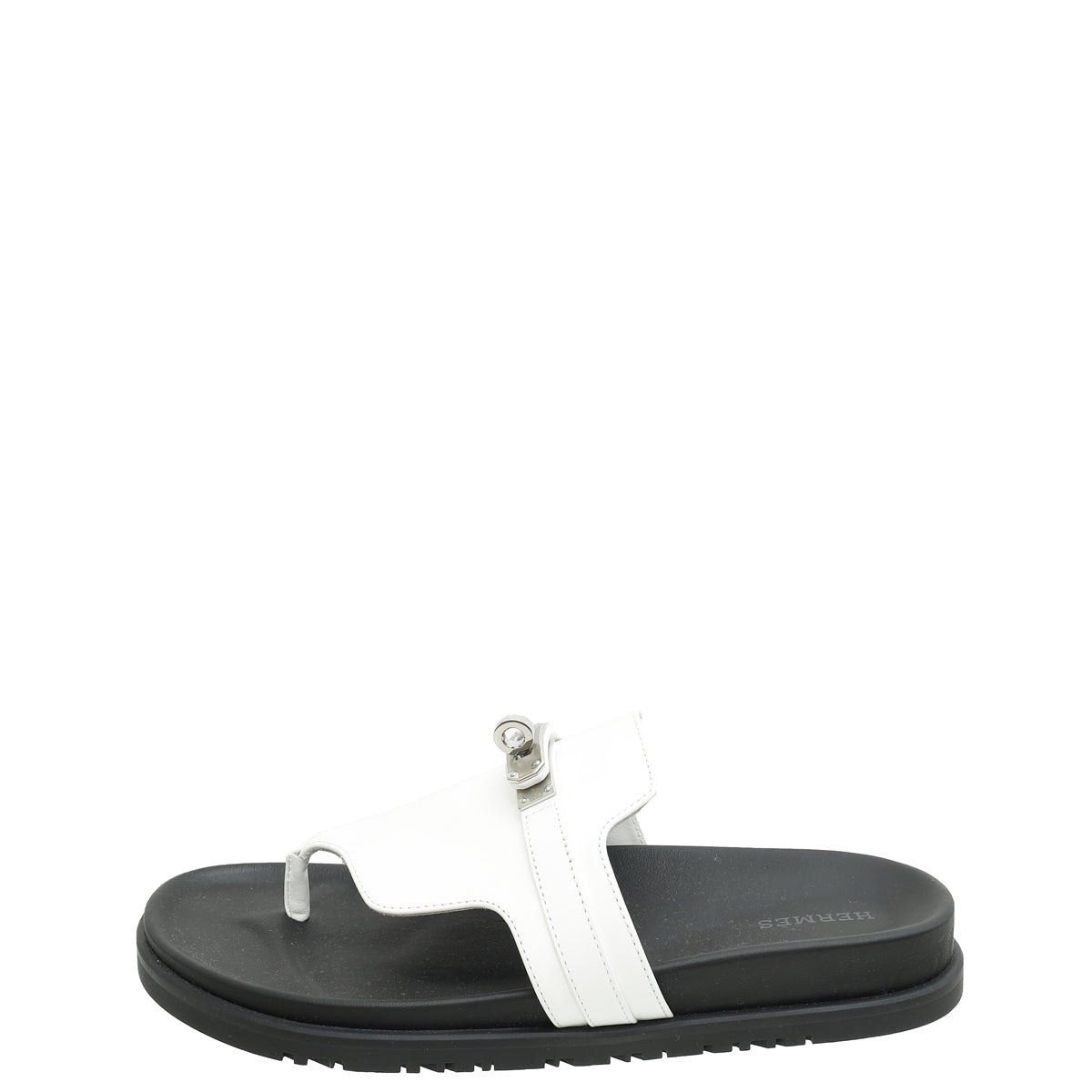 Hermes White Empire Sandals 38.5