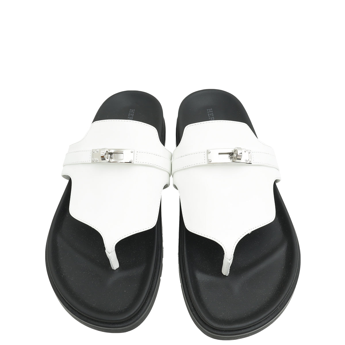 Hermes White Empire Sandals 38.5