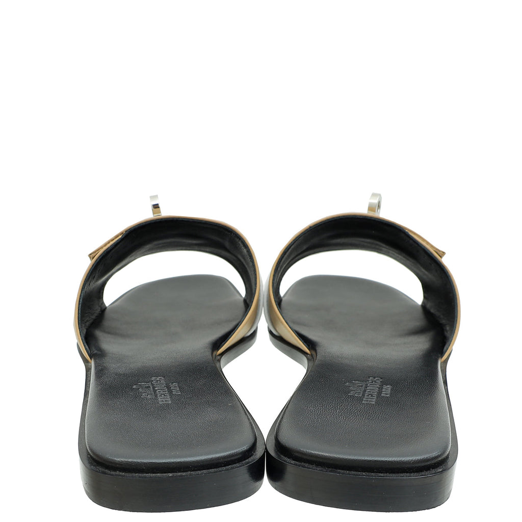 Hermes Bicolor Giulia Sandal 38.5