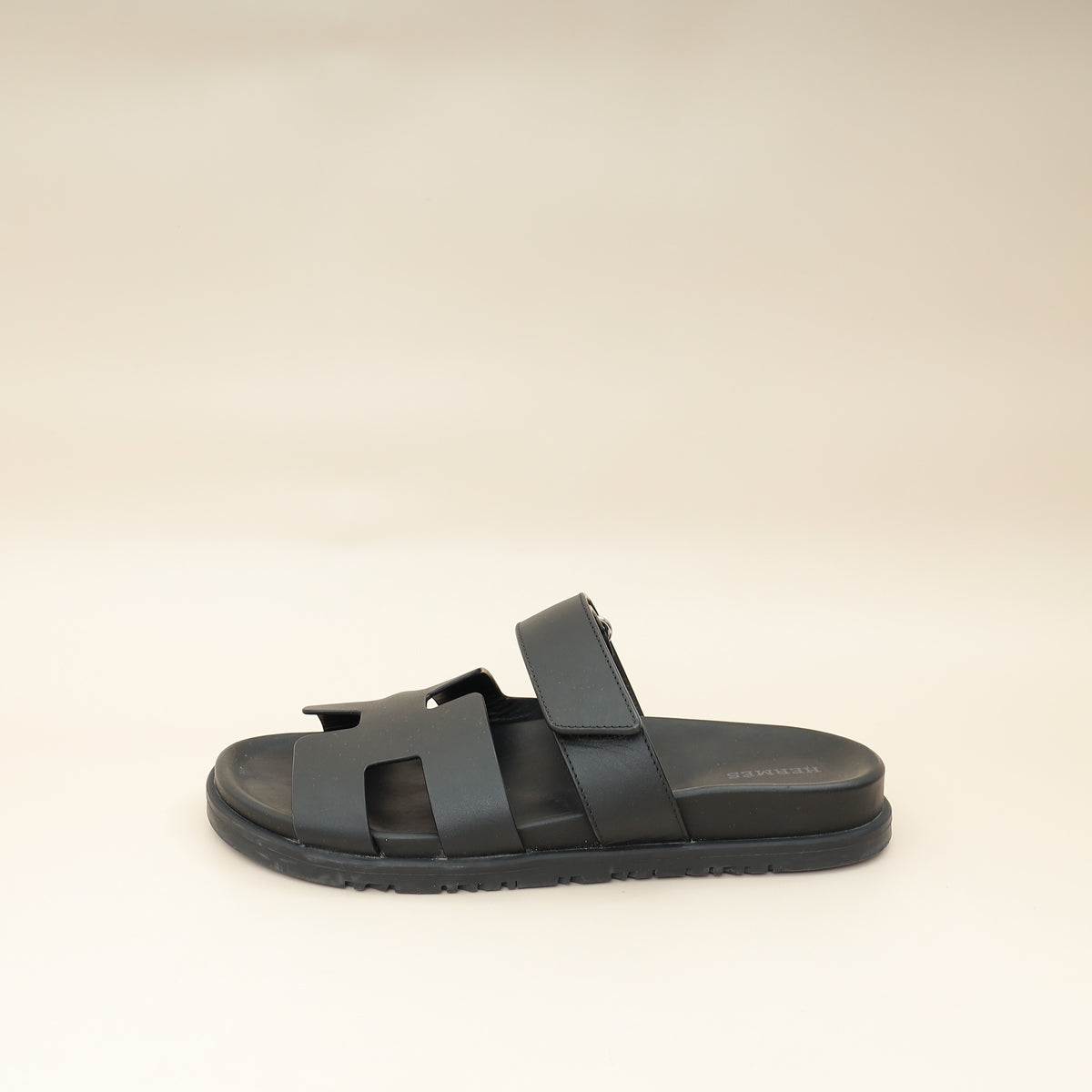 Hermes Noir Chypre Sandal 38.5