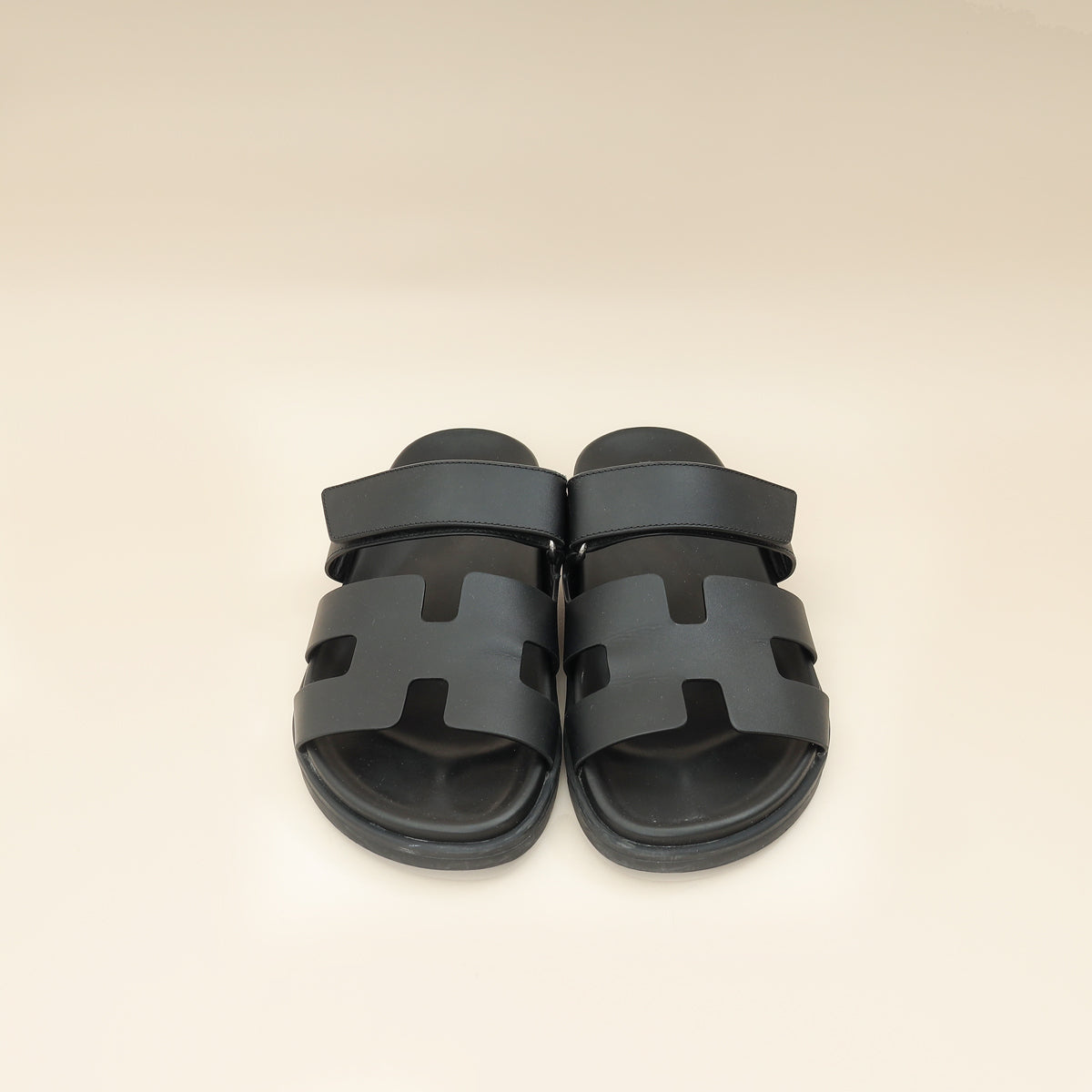 Hermes Noir Chypre Sandal 38.5