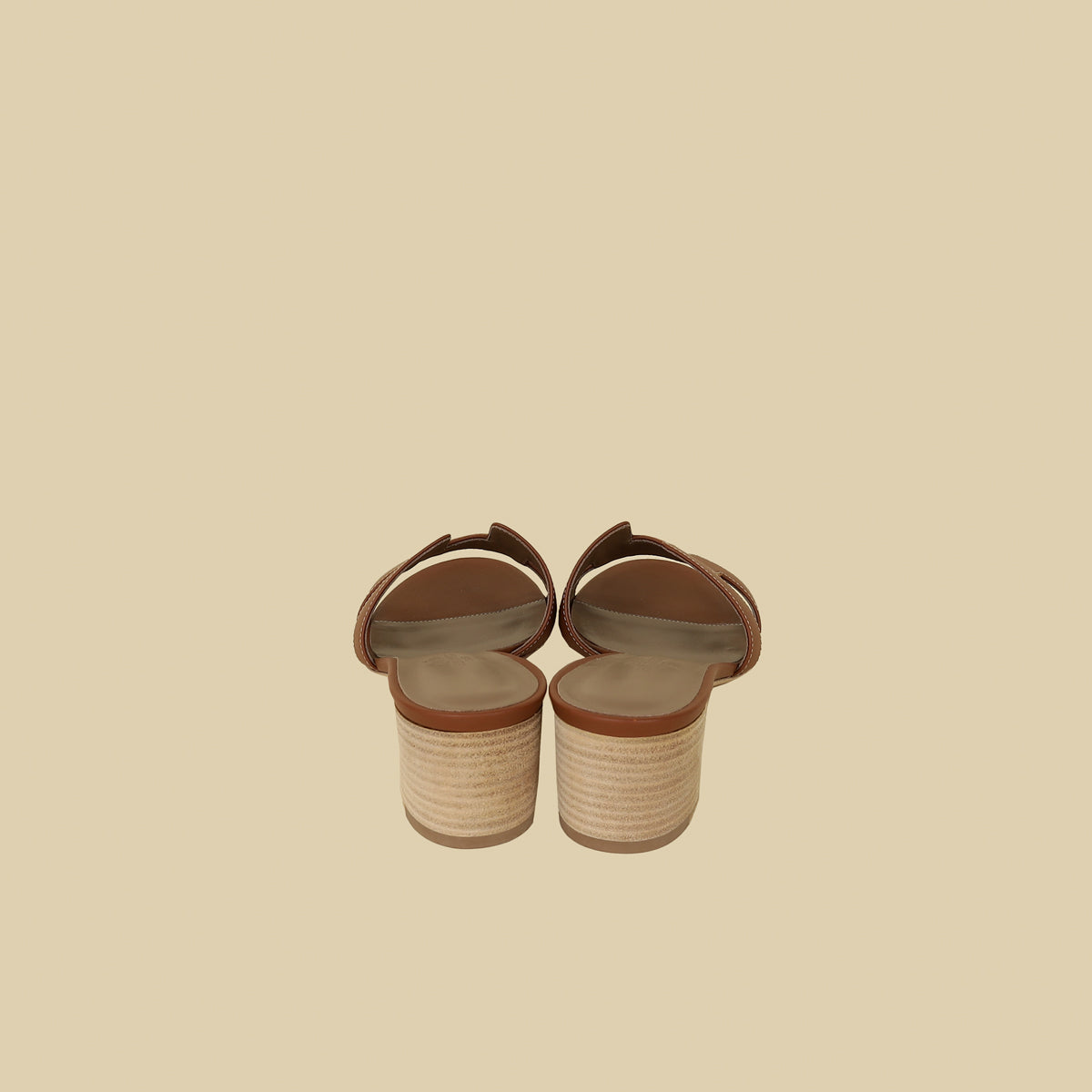 Hermes Gold Oasis Sandals 38.5