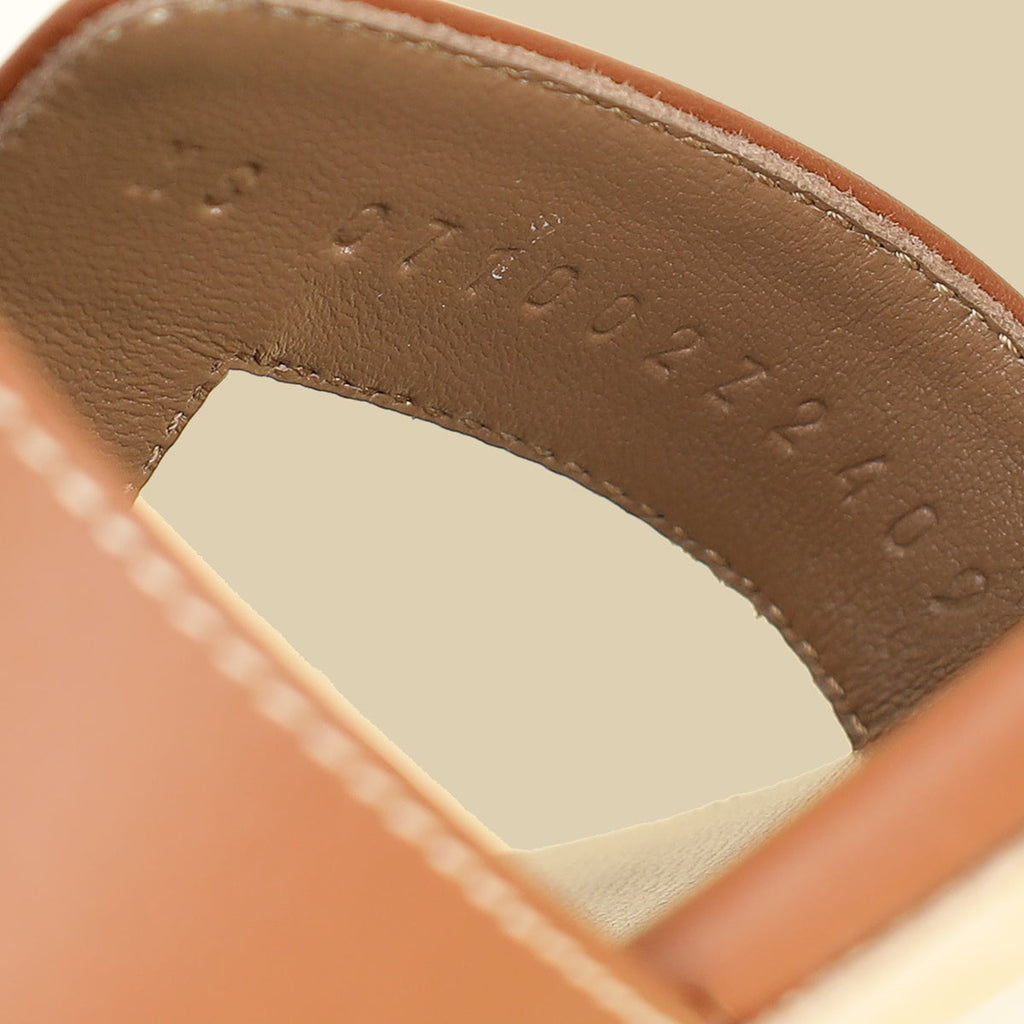 Hermes Gold Oasis Sandals 38.5