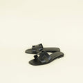 Hermes Noir Oran Sandals 38.5