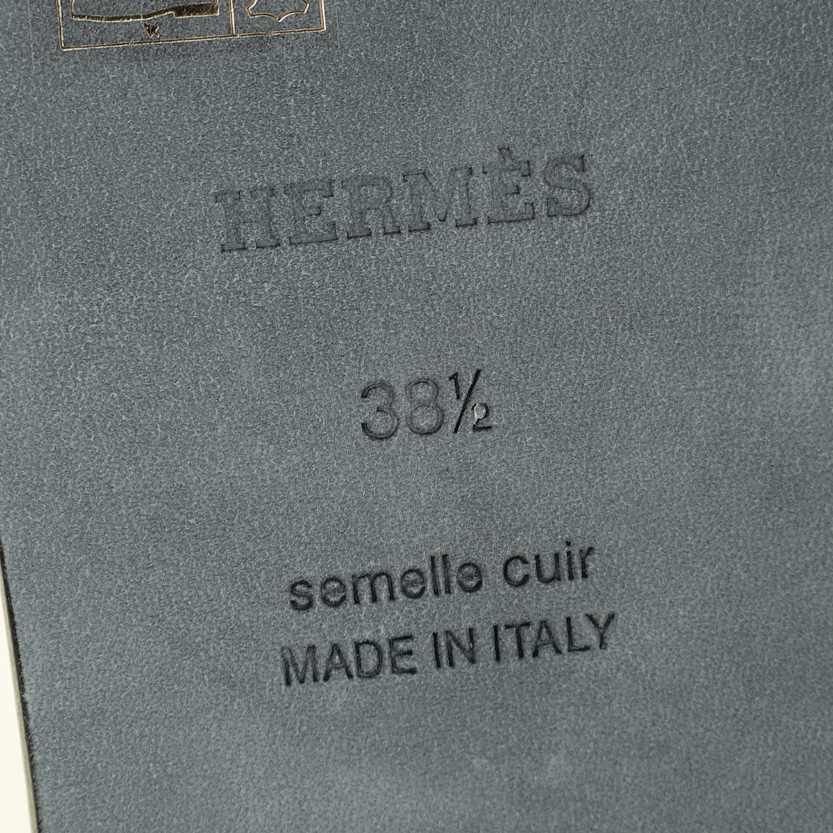 Hermes Noir Oran Sandals 38.5