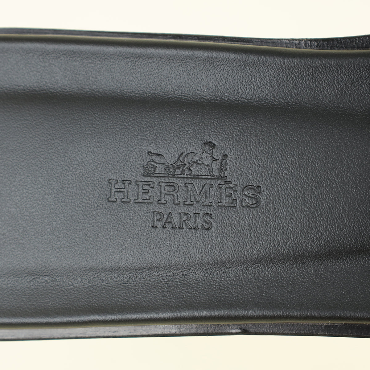 Hermes Noir Oran Sandals 38.5