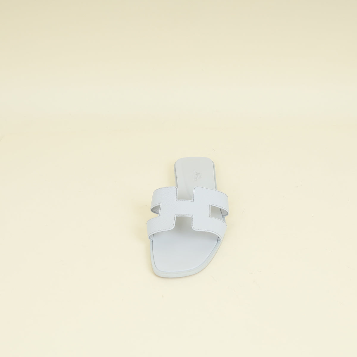 Hermes Bleu Glacier Oran Sandals 38.5