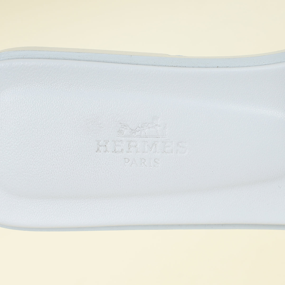 Hermes Bleu Glacier Oran Sandals 38.5