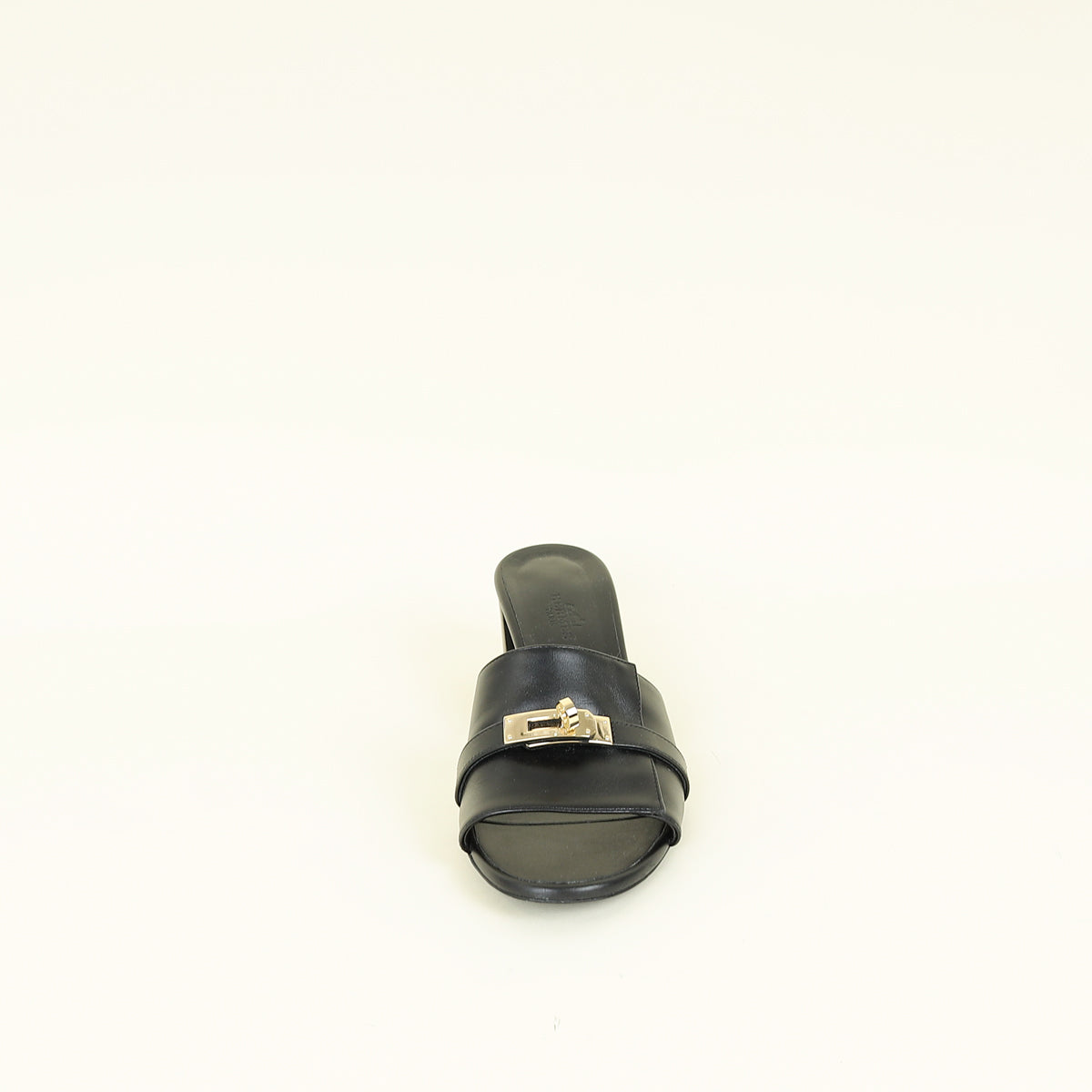 Hermes Noir Gigi 50 Sandal 38.5